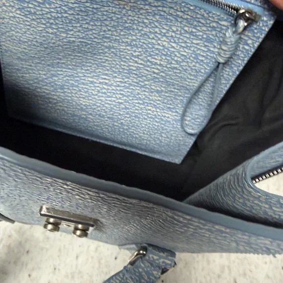 3.1 Phillip Lim medium Pashli Textured Light Blue Satchel - Picture 7 of 10